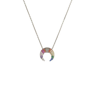 Horse Shoe CZ Necklace